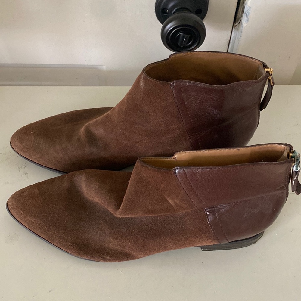 Size 10 Nine West Brown Ankle Booties